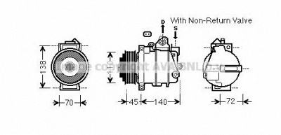 AVA QUALITY COOLING msk568 -  Компрессор, кондиционер